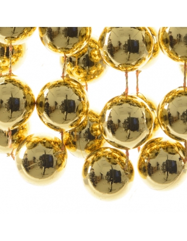 Sirag perle XXL shiny gold, ghirlanda 2.7m*2cm Decoris