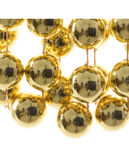Sirag perle XXL shiny gold, ghirlanda 2.7m*2cm Decoris