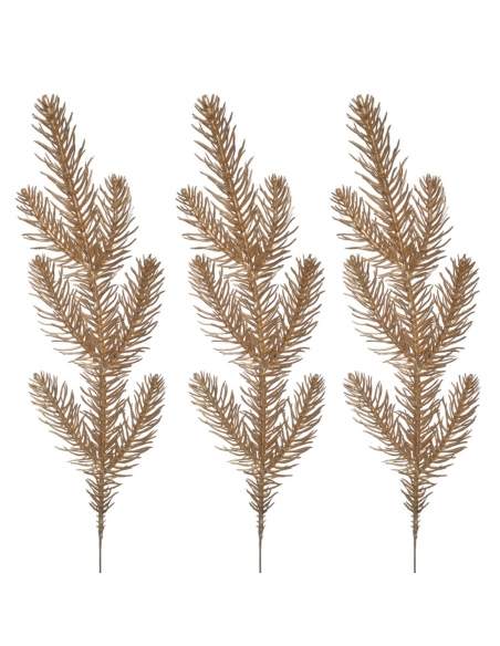 Crenguta brad artificial auriu 3buc / set