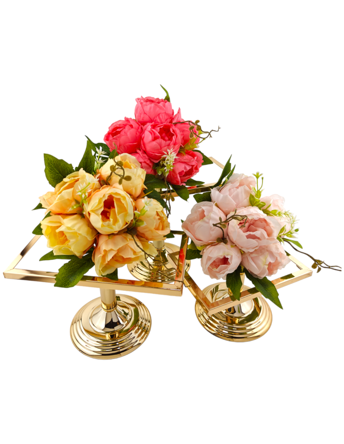 Suport Candy Bar, auriu cu picior 3/set