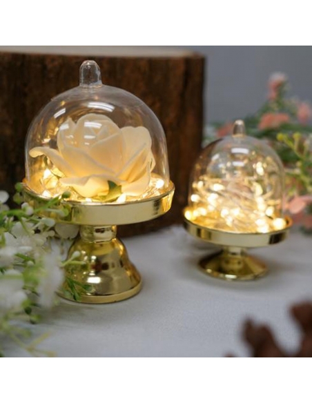 Cupola Acrilica Aurie cu picior, dom 8x5.5 cm