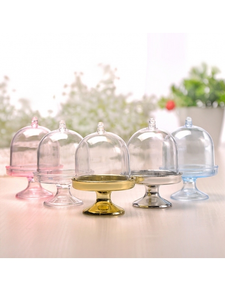 Cupola Acrilica Aurie cu picior, dom 8x5.5 cm