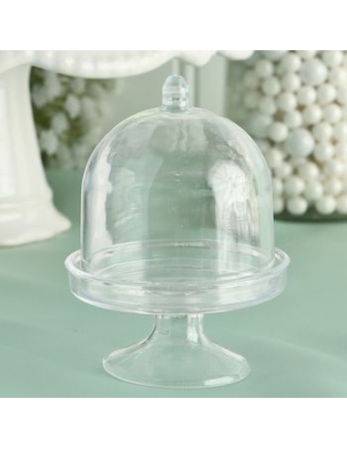 Cupola Acrilica Roz cu picior, dom 8x5.5 cm