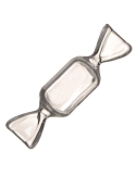 Bomboana Acrilica dreptunghiulara transparenta 8cm