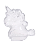 Marturie Botez Unicorn Acrilic Transparent, caseta 12cm