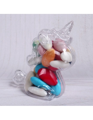 Marturie Botez Unicorn Acrilic Transparent, caseta 12cm