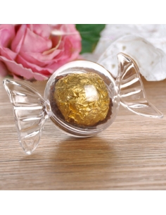 Bomboana Acrilica rotunda transparenta 8cm 2