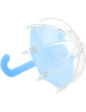 Marturie Botez Baietel Umbreluta acrilica bleu fillable, cutiuta 11cm