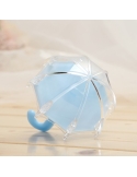 Marturie Botez Baietel Umbreluta acrilica bleu fillable, cutiuta 11cm