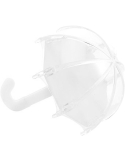 Marturie Botez Umbreluta acrilica alba fillable, cutiuta 11cm