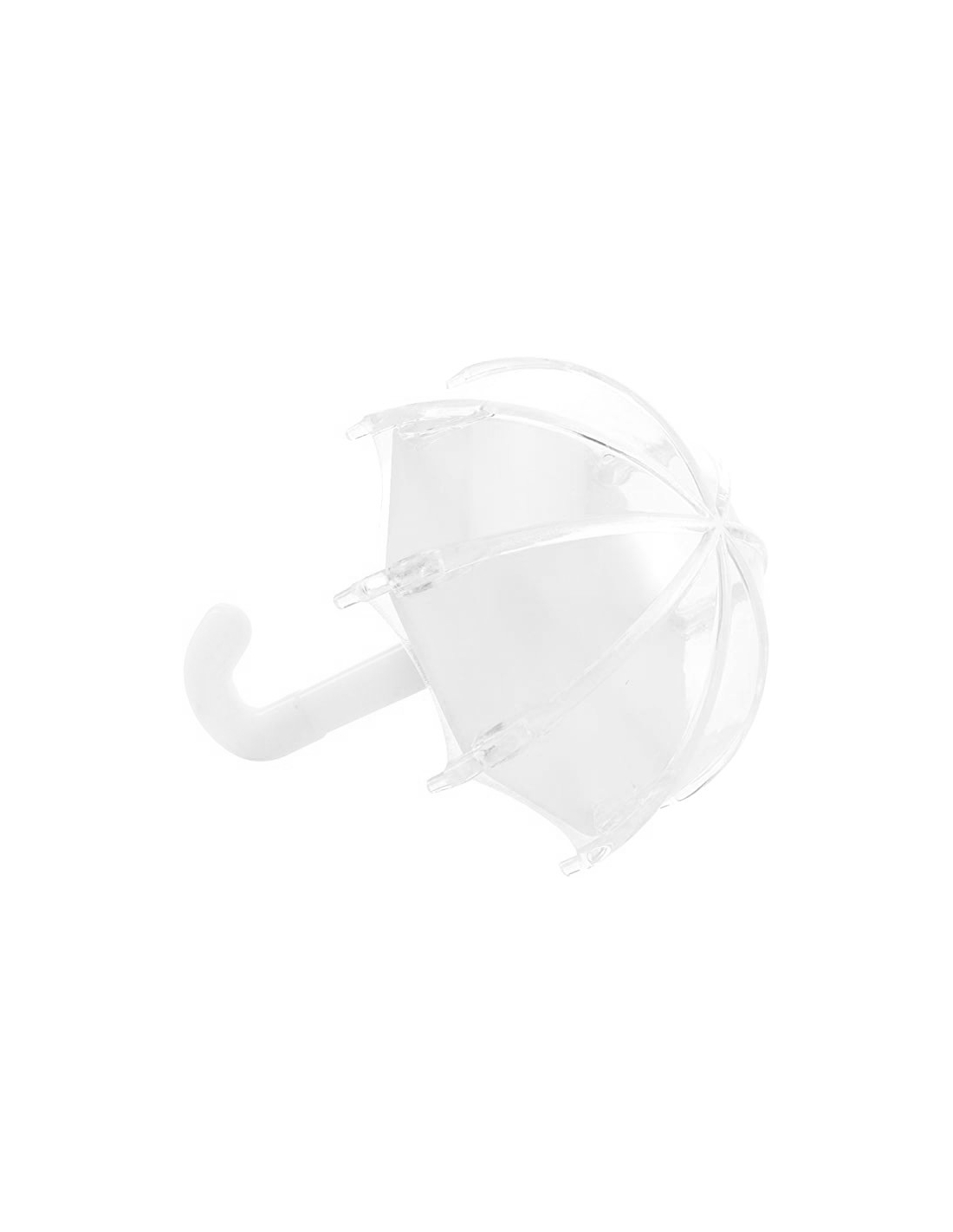 Marturie Botez Umbreluta acrilica alba fillable, cutiuta 11cm