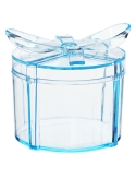Cadou Acrilic Rotund Bleu cu fundita, caseta 6cm