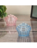 Cutie acrilica sub forma de Briosa Roz