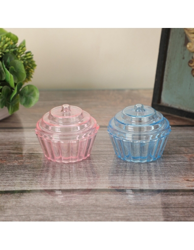 Cutie acrilica sub forma de Briosa Roz