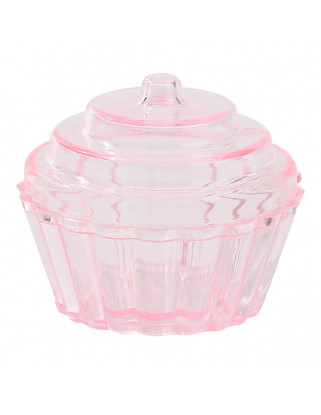 Cutie acrilica sub forma de Briosa Roz