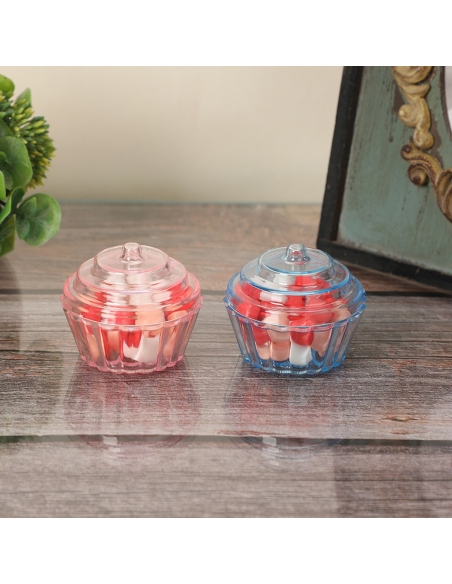 Cutie acrilica sub forma de Briosa Bleu