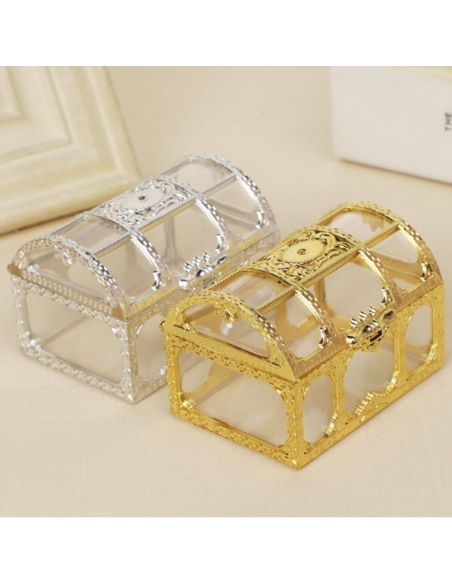 Cufar acrilic argintiu, caseta 8cm