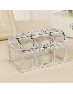 Cufar acrilic argintiu, caseta 8cm