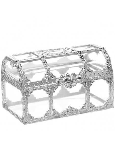 Cufar acrilic argintiu, caseta 8cm