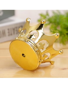 Coroana aurie, cutiuta acrilica 9cm