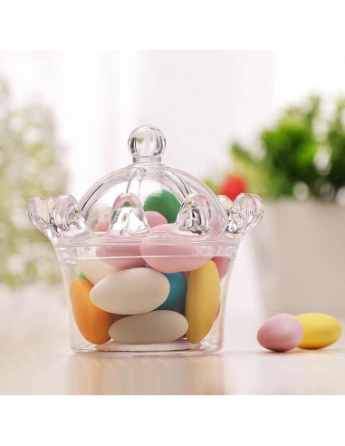 Coroana Acrilica Transparenta, caseta 7cm