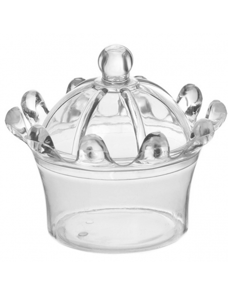 Coroana Acrilica Transparenta, caseta 7cm