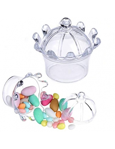 Coroana Acrilica Transparenta, caseta 7cm