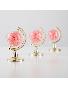 Glob pamantesc acrilic auriu fillable 11cm 2