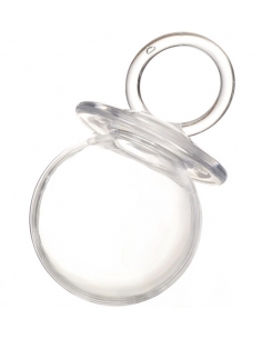 Marturie suzeta acrilica transparenta 8cm