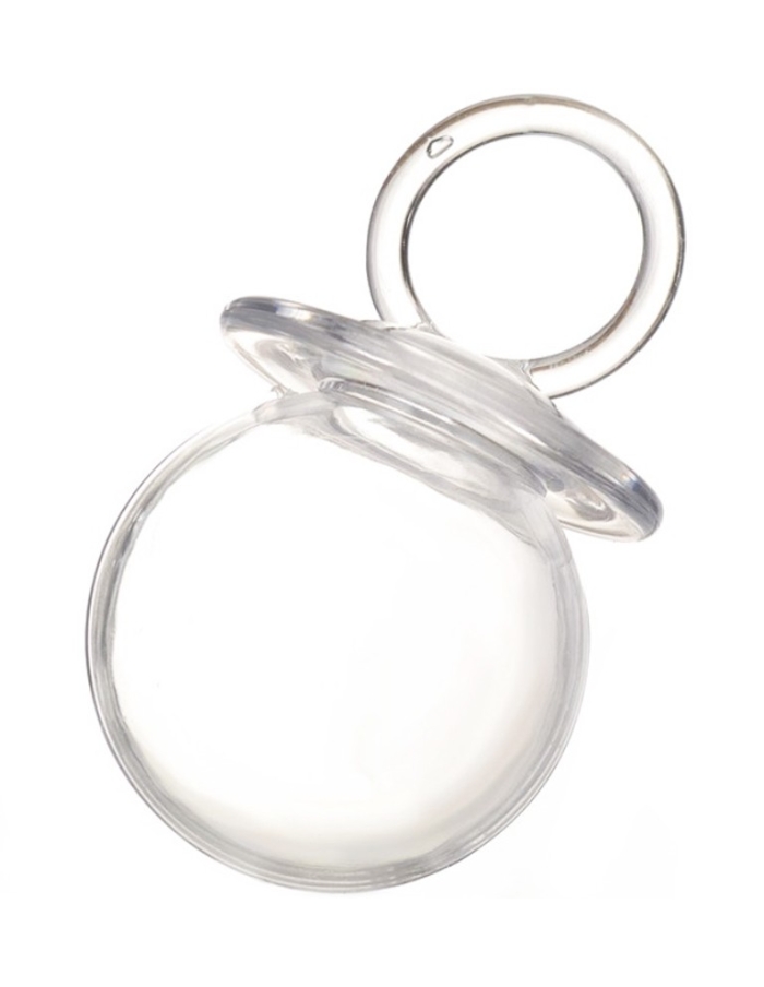 Marturie suzeta acrilica transparenta 8cm