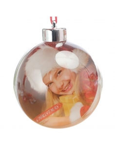 Glob acrilic personalizabil cu dop argintiu 10cm