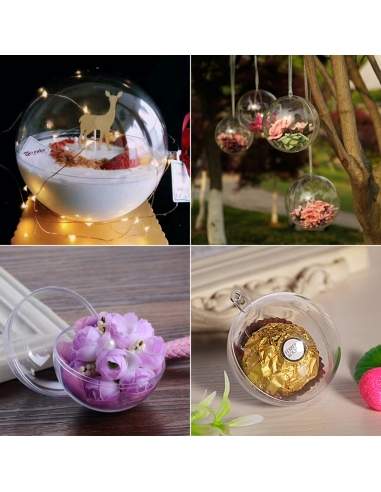 Set 5 glob acrilic transparent de 5 cm