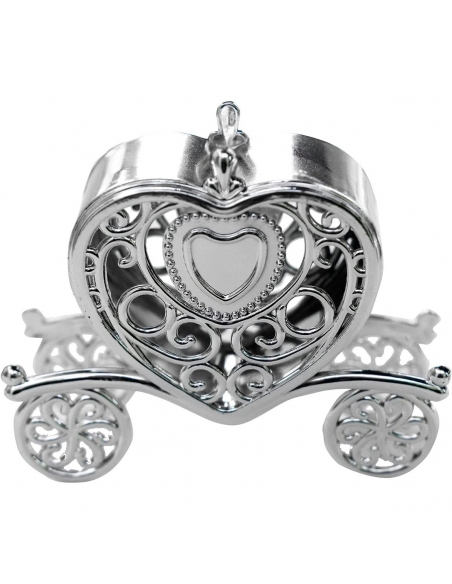 Caleasca inima baroque aurie, caseta 10cm