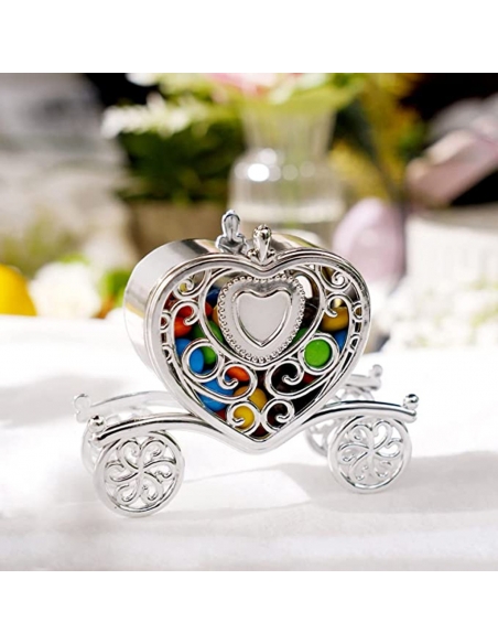 Caleasca inima baroque aurie, caseta 10cm