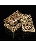 Cutie dreptunghiulara baroque aurie, caseta 8cm