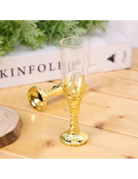 Marturie Pahar de Sampanie Auriu 11cm