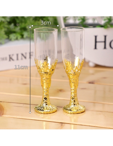 Marturie Pahar de Sampanie Auriu 11cm