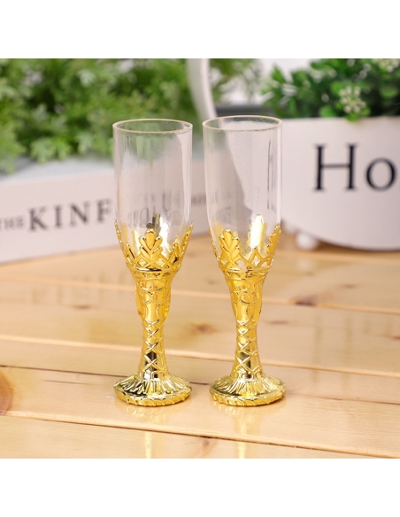 Marturie Pahar de Sampanie Auriu 11cm