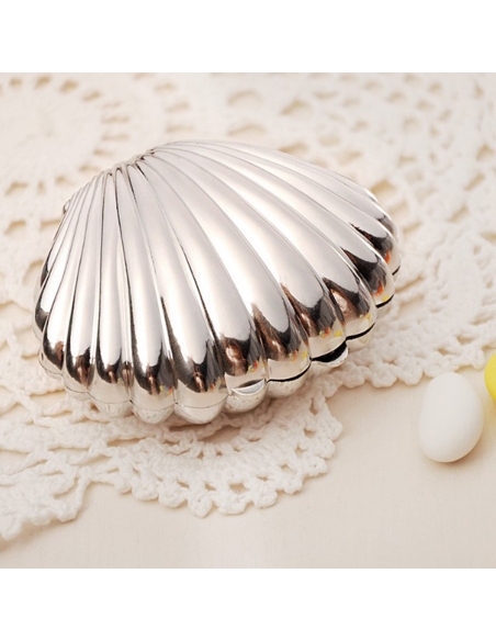 Cutie scoica argintie, caseta 9cm