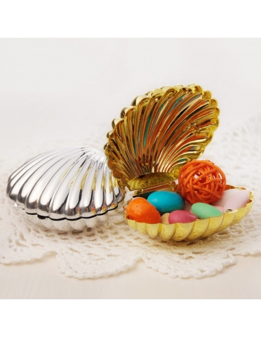 Cutie scoica argintie, caseta 9cm