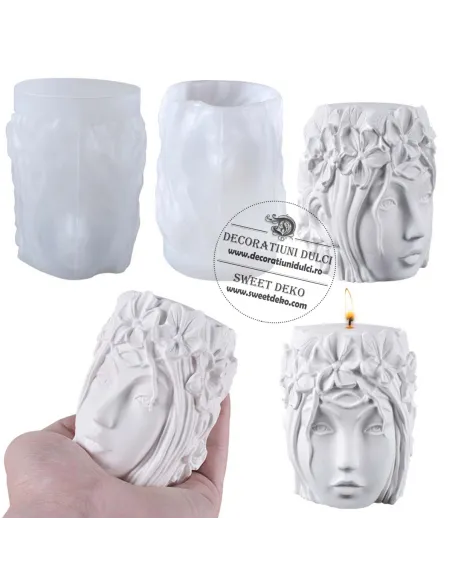 Mulaj cap femeie si coronita cu flori