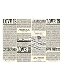 Imagine comestibila Pagina de ziar LOVE IS