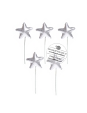 Stelute argintii decorative (10buc/set)