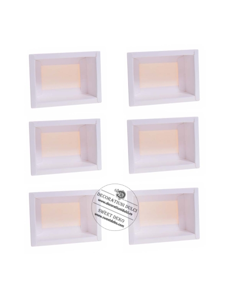 Cutiute dreptunghiuare cu capac culisant din PVC