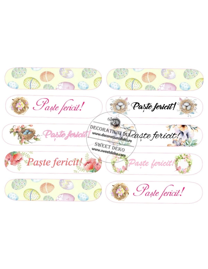 Capace decorative pentru eclere Paste Fericit!