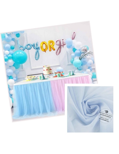 Tiul albastru deschis - 1,60m latime