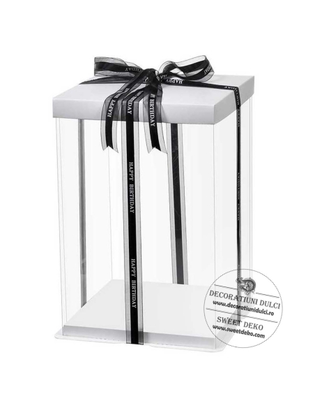 Cutie baza si capac alb (17x17cm, h.30)