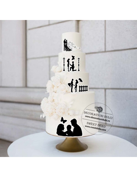 Siluete comestibila Casatorie - decor tort