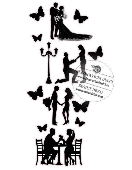 Cerere in casatorie - Siluete comestibile | Decoratiuni Dulci