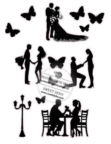 Cerere in casatorie - Siluete comestibile | Decoratiuni Dulci